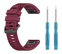 Купить - аксессуар к смарт-чсасам  Ремешок 22мм для Garmin Fenix 7 / 6 / 6 Pro / 5 / 5 Plus / Forerunner 935 / 945 силиконовый бордовый