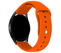 Купить - аксессуар к смарт-чсасам  Ремешок 20мм для Amazfit GTS / GTS 2 / GTS 2 mini / GTS 2e / GTS 3 / GTS 4 mini силиконовый на кнопке оранжевый