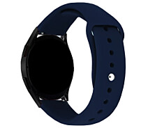 Купить - аксессуар к смарт-чсасам  Ремешок 20мм для Amazfit Bip / Bip U / Bip U Pro / Bip S Lite / Bip 3 Pro силиконовый на кнопке тёмно-синий