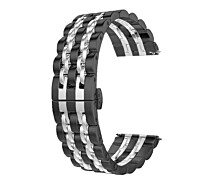 Купить - аксессуар к смарт-чсасам  Браслет 22мм для Amazfit Stratos металлический 7 звеньев черно-серебрянный