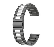 Купить - аксессуар к смарт-чсасам  Браслет 22мм для Amazfit Stratos металлический черно-серебряный