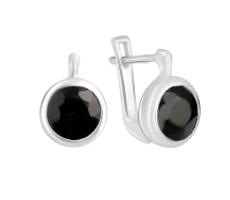 Купить - серебряную серьгу  Серьги из серебра с сапфирами (1770263)