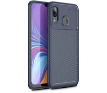 Купить - чехол для смартфона  Чехол-накладка TOTO TPU Carbon Fiber 1,5mm Case Samsung Galaxy A40 Dark Blue