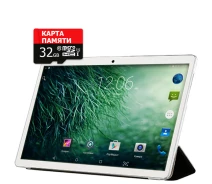 Купить - планшет  Планшет Hoozo MT232 Silver + Чехол-книжка + Карта памяти 32GB  