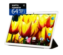 Купить - планшет  Планшет-телефон Adronix  MT232 3G Silver  2/32GB + Чехол-книжка + Карта памяти 64GB