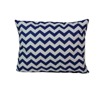 Купить - подушку  Подушка, 45*35 см, (хлопок), (зигзаги синие)