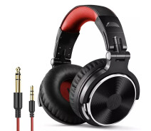 Купить - наушники  Накладные проводные студийные ушники OneOdio Studio Wireless Pro 10 Наушники для диджеев Черный с Красным