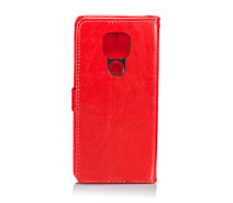 Купить - чехол для смартфона  Чехол Idewei для Motorola Moto G9 Play книжка кожа PU с визитницей красный