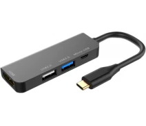 Купить - кардридер  USB-хаб XoKo AC-400 Type-C to HDMI+USB 3.0+USB 2.0+Micro USB (XK-AC-400)