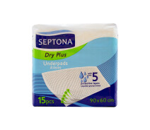 Купить - одноразовую пеленку  Пеленки влагопоглощающие Septona одноразовые Dry Plus 60*90 15 шт (НФ-00003330)