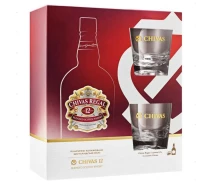 Купить - виски  Віскі Chivas Regal 12 років витримки 0,7 л 40% + 2 склянки (p005000882)