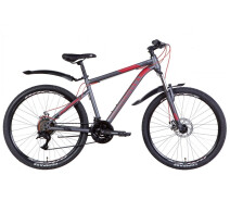 Купить - велосипед и аксессуар  Велосипед Discovery TREK AM DD 26" 13" серо-красный с крылом