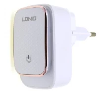 Купить - зарядное устройство для телефона и планшета  Адаптер сетевой Ldnio Micro USB Cable Touch Light A2205, 2USB, 2.4A, белый