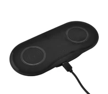 Купить - зарядное устройство для телефона и планшета  Беспроводное пластиковое зарядное устройство на два телефона VST-893 Черное