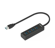 Купить - кардридер  USB-хаб Promate EZHub-4 4 порта USB 3.0 5 Вт Black