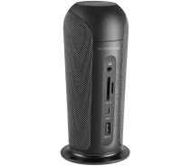 Купить - док-станцию  Док-станция 13-в-1 Promate AlphaHub USB-C PD/HDMI/VGA/3xUSB 3.0/USB-C 3.1/RJ45/SD/MicroSD/AUX 3.5мм/5W динамик Black (alphahub.black)