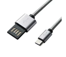 Купить - адаптер и кабель  Дата кабель USB 2.0 AM to Micro 5P 1.0m Grey/Black Grand-X (FM02)
