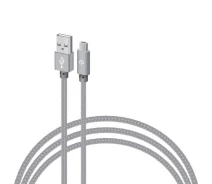 Купить - адаптер и кабель  Дата кабель USB 2.0 AM to Micro 5P 2.0m CBGNYM2 grey Intaleo (1283126477683)
