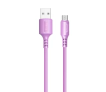 Купить - адаптер и кабель  Дата кабель USB 2.0 AM to Micro 5P 1.0m soft silicone violet ColorWay (CW-CBUM044-PU)
