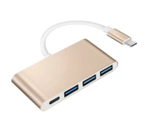Купить - адаптер и кабель  USB 3.1 Type-C хаб разветвитель на 3x USB 3.0 + Type-C для питания SKL