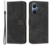 Купить - чехол для смартфона  Чехол-книжка Deexe Lines Series для Infinix Hot 30i - Black