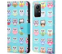 Купить - чехол для смартфона  Чехол-книжка Deexe Color Wallet для Xiaomi Redmi Note 12S - Owls