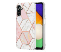 Купить - чехол для смартфона  Защитный чехол Deexe Marble Pattern для Samsung Galaxy A34 (A346) - White / Pink