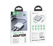 Купить - кардридер  Хаб Usb Hoco HB14 (Type-C to USB+HDMI+Type-C)