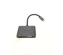 Купить - кардридер  USB Hub Hoco HB29 (Type C to HDMI+VGA)