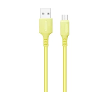Купить - адаптер и кабель  Кабель ColorWay USB-microUSB, soft silicone, 2.4А, 1м, Yellow (CW-CBUM043-Y)