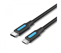 Купить - адаптер и кабель  Кабель Vention USB-C - microUSB, 2 m, Black (COVBH)