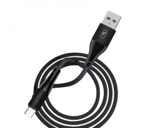 Купить - адаптер и кабель  Кабель USB-MicroUSB SkyDolphin S49V LED Aluminium Alloy 3A 1m Black (USB-000571)