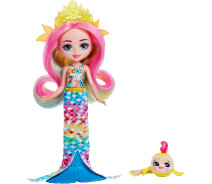Купить - игрушку для девочки  Кукла Радужная рыбка Радия и Фло Enchantimals Radia Rainbow Fish Doll & Flo Animal Friend Ocean Kingdom HCF68