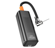 Купить - автокомпрессор  Портативный компрессор Hoco Roys smart Car air pump PH55 |Max 2.5 Bar| black