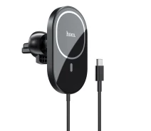 Купить - зарядное устройство для телефона и планшета  Автодержатель с БЗУ Hoco CA90, магнитный