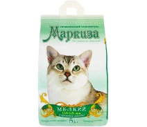 Купить - наполнитель для туалетов  Упаковка наполнителя для кошачьего туалета Markiza мелкий с ароматом лаванды 5 кг.