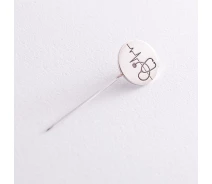 Купить - брошь  Медицинский значок Стетоскоп в серебре 20042 Оникс