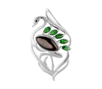 Купить - брошь  Серебряная брошка SilverBreeze с натуральным перламутром (2109358)