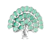 Купить - брошь  Серебряная брошка SilverBreeze с кошачьим глазом (2109389)