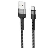 Купить - адаптер и кабель  Дата кабель Borofone BX34 Advantage USB to MicroUSB (1m) Черный