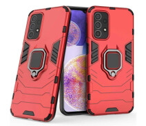 Купить - чехол для смартфона  Чехол Fiji Ring для Samsung Galaxy M13 4G (M135) бронированный бампер с подставкой кольцом красный