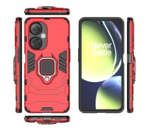 Купить - чехол для смартфона  Чехол Fiji Ring для OnePlus Nord CE 3 Lite бронированный бампер с подставкой кольцом красный