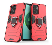 Купить - чехол для смартфона  Чехол Fiji Ring для Xiaomi Redmi Note 11E 5G бронированный бампер с подставкой кольцом красный