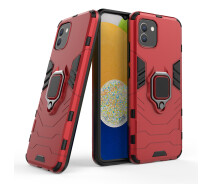 Купить - чехол для смартфона  Чехол Fiji Ring для Samsung Galaxy A03 (A035) бронированный бампер с подставкой кольцом красный