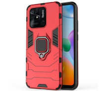 Купить - чехол для смартфона  Чехол Fiji Ring для Xiaomi Poco C40 бронированный бампер с кольцом подставкой красный