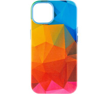 Купить - чехол для смартфона  Кожаный чехол Colour Splash with Magnetic Safe для iPhone 12 (Red/Blue) (100138605)