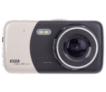 Купить - автомобильный видеорегистратор  Видеорегистратор RIAS CSZ-Z14A WDR Full HD 1080P с камерой заднего вида Black-Silver (3_00687)