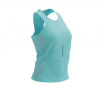 Купить - женскую майку  Майка женская бесшовная для тренировок Compressport Performance Singlet W, Aqua/Hot Pink, XS