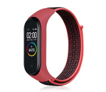 Купить - аксессуар к смарт-чсасам  Ремешок Nylon Style BeCover для Xiaomi Mi Smart Band 5/Mi Smart Band 6 Black-Red (705416)