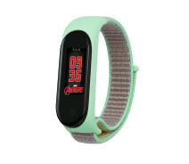 Купить - аксессуар к смарт-чсасам  Ремешок Nylon Style BeCover для Xiaomi Mi Smart Band 5/Mi Smart Band 6 Green-Sand (705419)